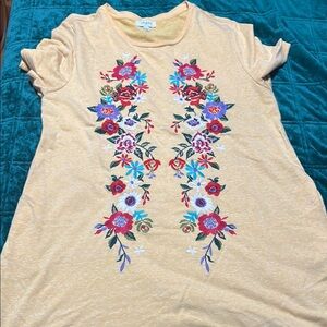 Umgee Gray Cream Graphic Mini Dress